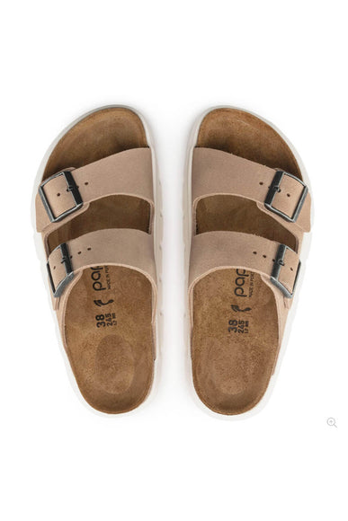 Papillio by Birkenstock Arizona Chunky Suede Sandals for Women in Sand Brown