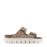 Papillio by Birkenstock Arizona Chunky Suede Sandals for Women in Sand Brown