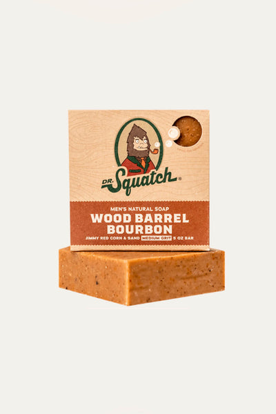 Dr. Squatch Wood Barrel Bourbon Bar Soap