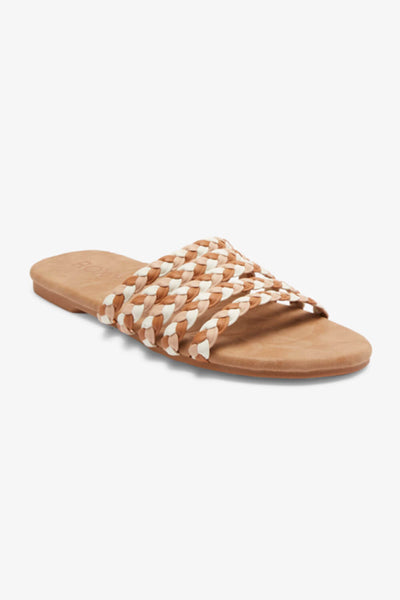 Roxy Shoes Olina Slide Sandals for Women in Brown