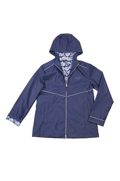 Simply Southern Youth Rain Jacket for Girls in Blue