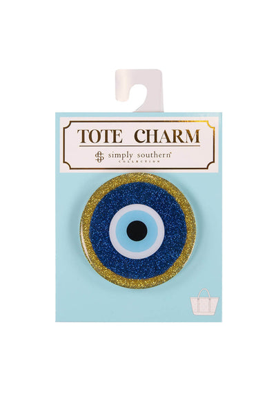Simply Southern Eye Tote Charm in Blue