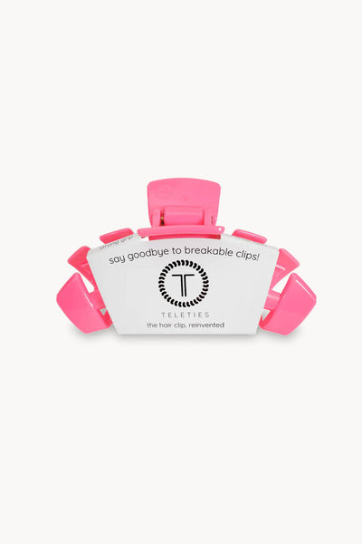 Teleties Medium Claw Clip in Hot Pink