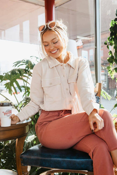 Thread & Supply Cyrus Shacket for Women in Light Pink