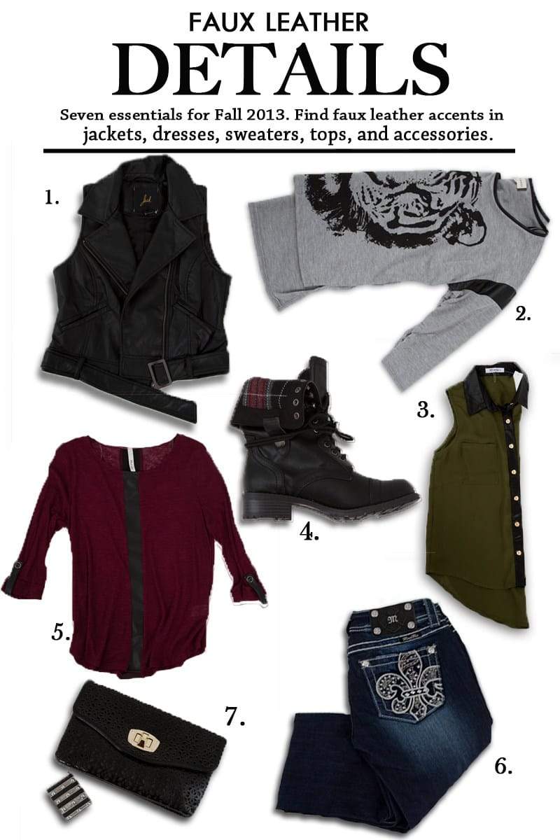 Faux Leather Details For Fall