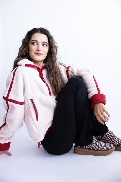 FP Movement Mountain High ½ Zip Fleece for Women in Ballet Pink