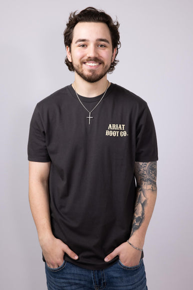 Ariat Cocky Cowboy T-Shirt for Men in Vintage Black