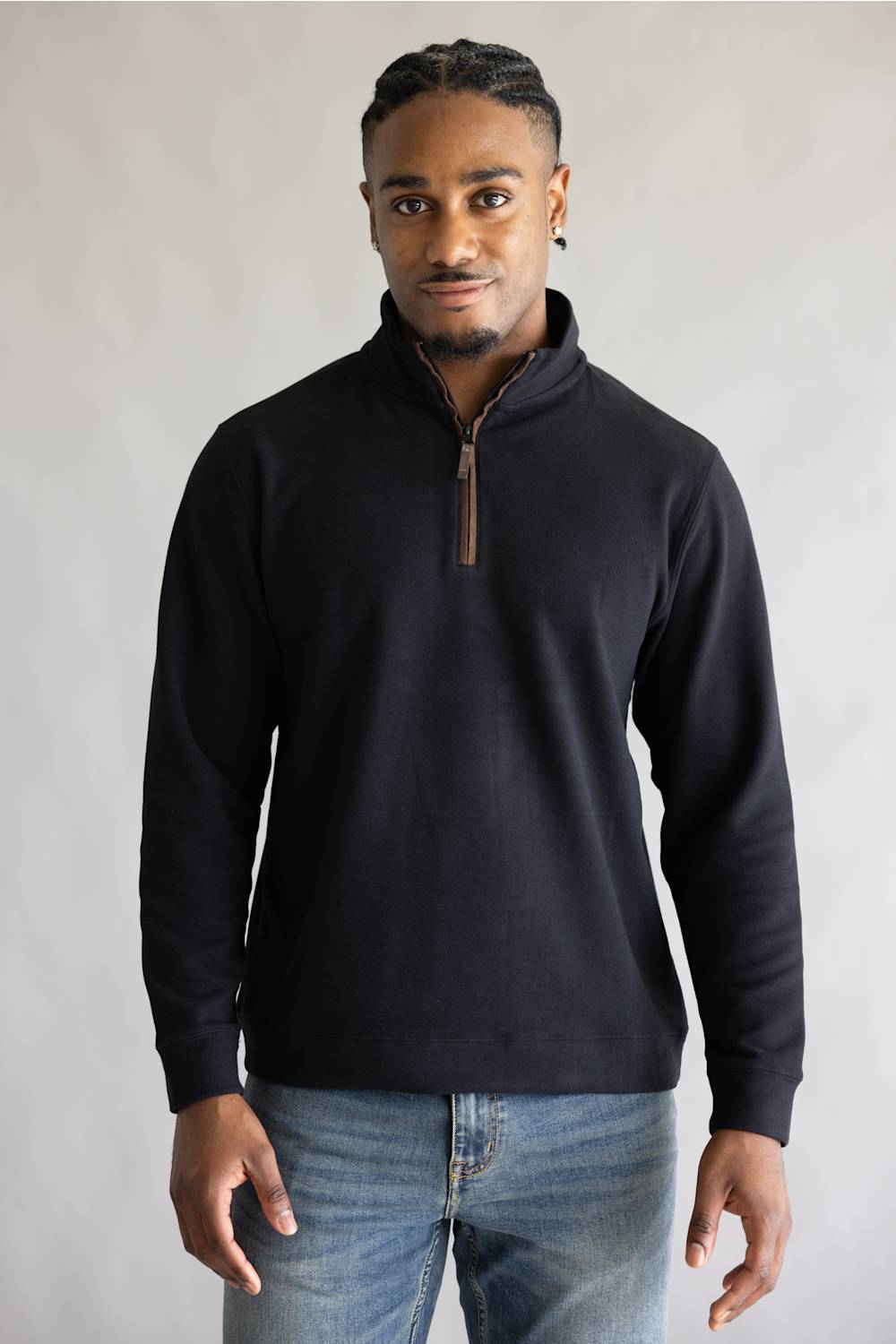 black quarter zip long sleeve 