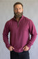 Buttery soft burgundy red zipneck sweatshirt, with brown zipper accents 