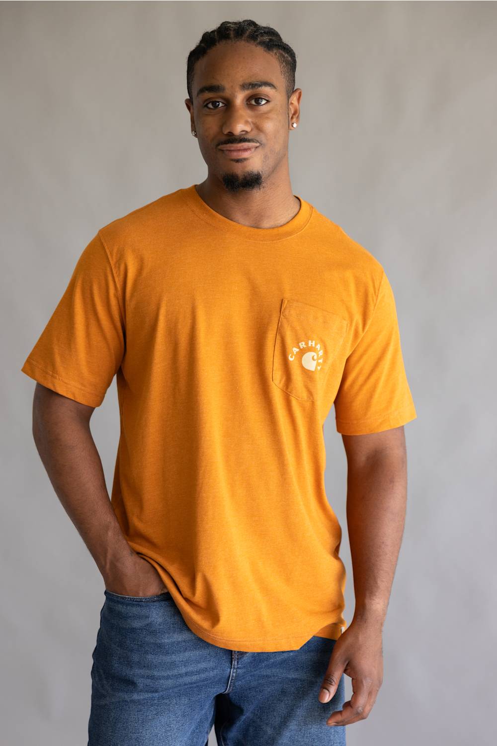 Carhartt Irvine Relaxed Work T-Shirt for Men in Orange