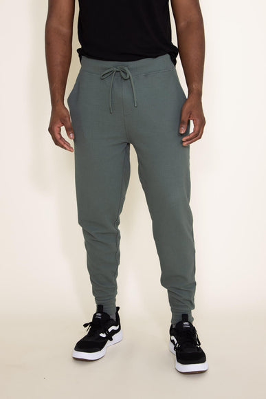 1897 Active Diamond Stretch Joggers for Men in Olive Green