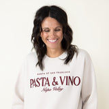 1897 Active Pasta & Vino Napa Valley Sweatshirt for Women in Beige