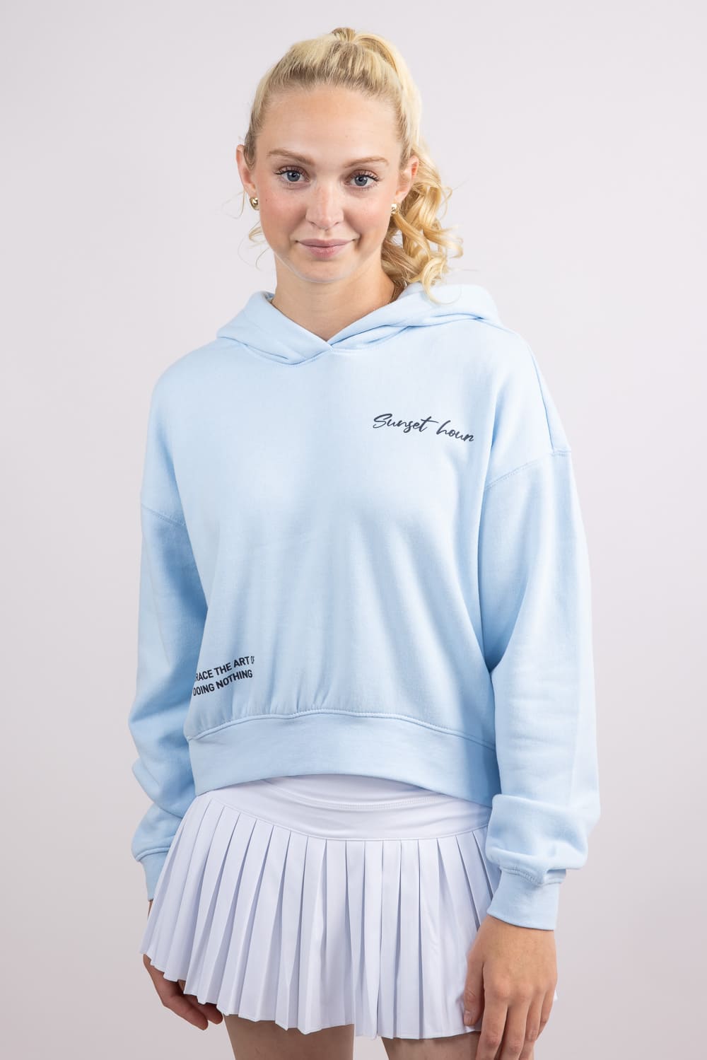 1897 Active Sunset Hour Hoodie for Women in Light Blue | JU1918