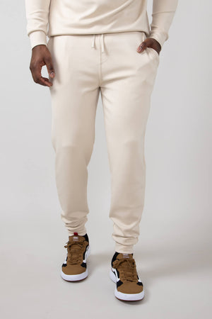 パンツ ROCKCAKE Beige Label 2way Jogger Charcoal RC24PT05800 Men's Basic Slim Fit Sports Elegant Melton Sweatpants