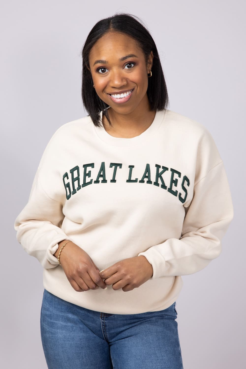 1897 Active Great Lakes Fleece Sweatshirt for Women in Cream