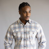 1897 Legends Corduroy Plaid Shirt for Men in Ecru/Gold