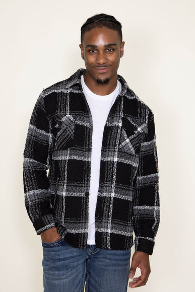 1897 Original Plaid Heavy Shacket for Men in Black