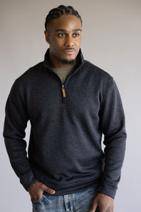 1897 Legends ¼ Zip Pullover for Men in Charcoal