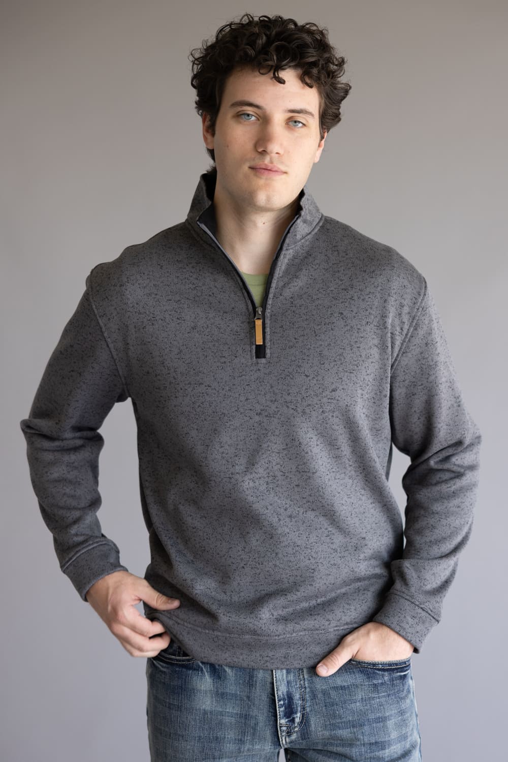 1897 Legends ¼ Zip Pullover for Men in Dark Grey