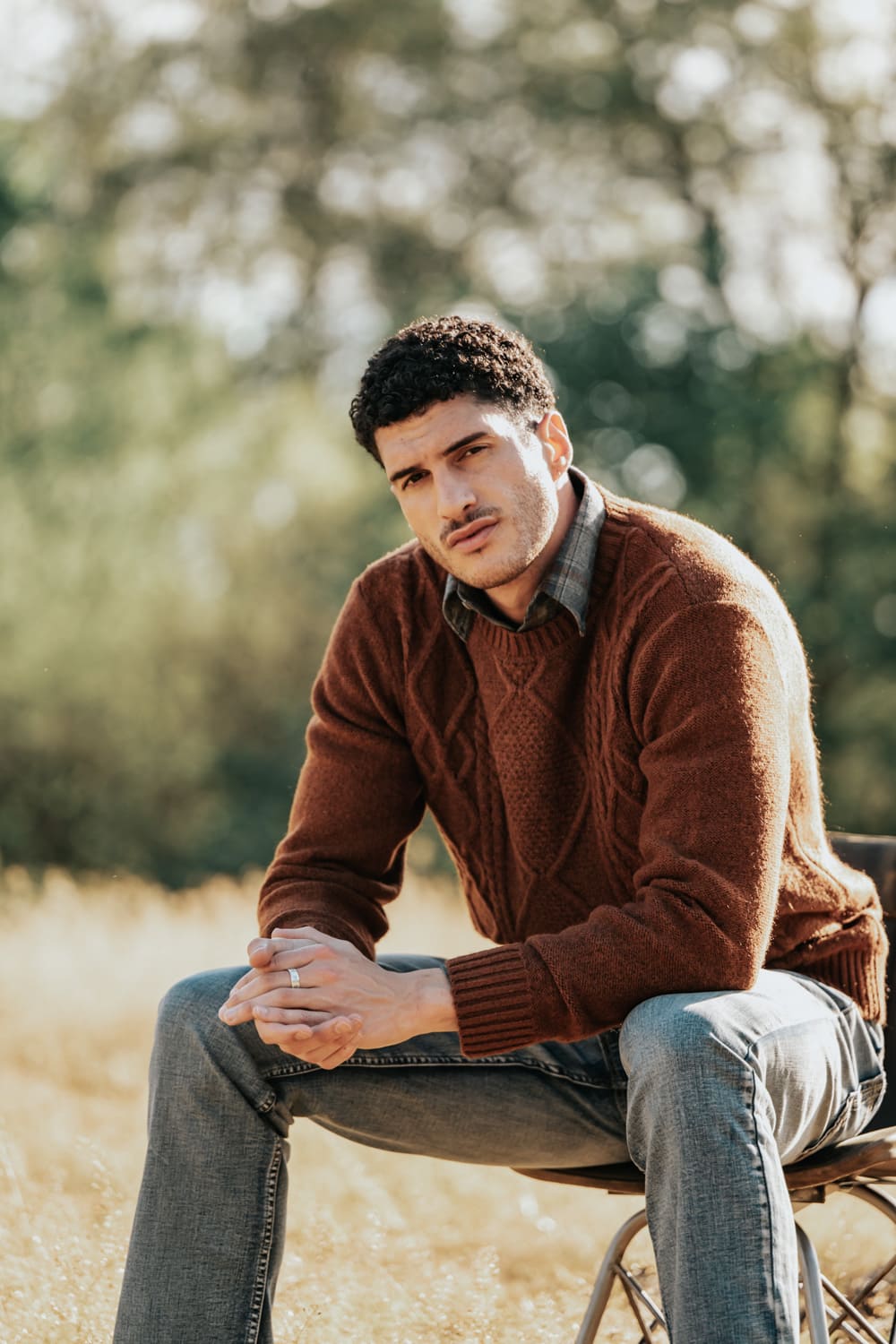 1897 Original Cable Crew Sweater for Men in Tortoise Shell