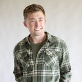 1897 Original Plaid Flannel Shirt for Men in Olive Green