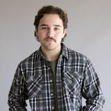 1897 Original Plaid Shacket for Men in Charcoal