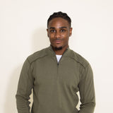 1897 Original 1/4 Zip Mock Neck Sweater for Men in Green