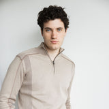 1897 Original 1/4 Zip Mock Neck Sweater for Men in Brown
