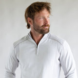 1897 Original 1/4 Zip Mock Neck Sweater for Men in White