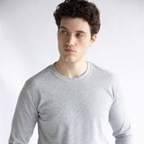 1897 Original Solid Crew Thermal Long Sleeve Shirt for Men in Grey