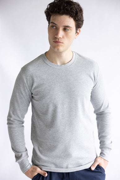 1897 Original Solid Crew Thermal Long Sleeve Shirt for Men in Grey