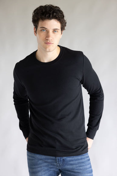 1897 Original Solid Crew Thermal Long Sleeve Shirt for Men in Black