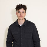 1897 Original Solid Fleece Shacket for Men in Charcoal