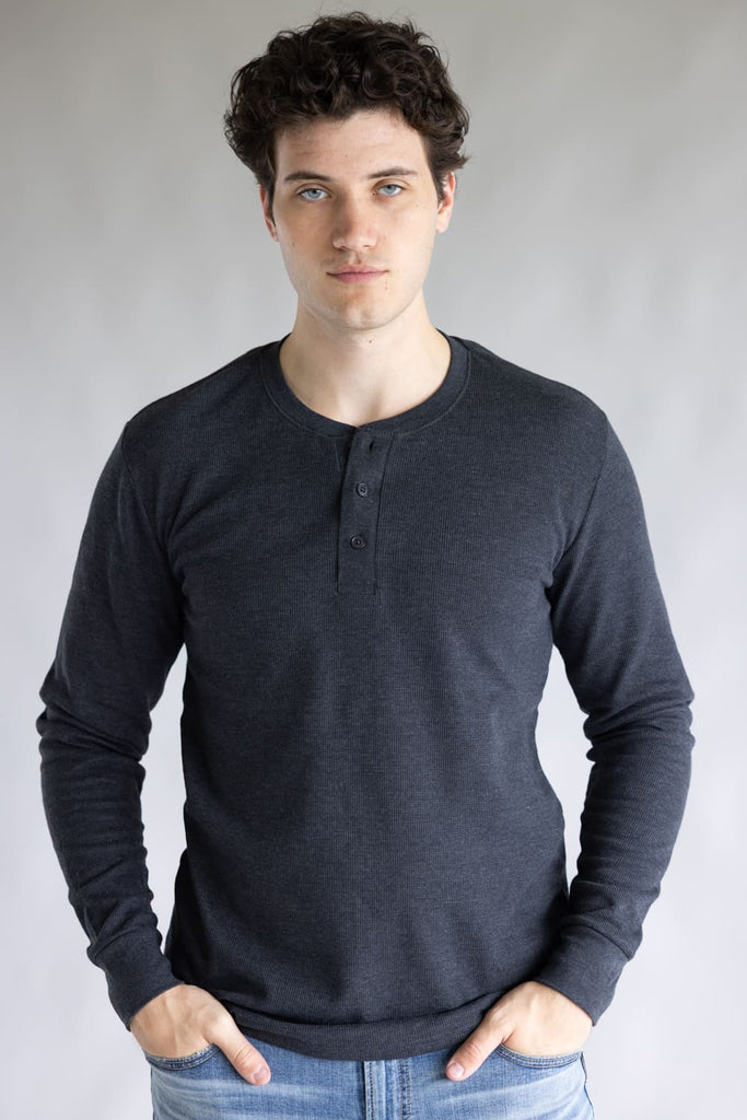 LS HENLEY TーSHIRT ”CHERRY BLOSSOMS EAGLE” WILDERNESS_HENLEY_CREWNECK_BLA