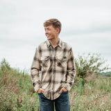 1897 Original Woven Button Down Shirt for Men in Brown