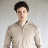 1897 Original 1/4 Zip Mock Neck Sweater for Men in Brown