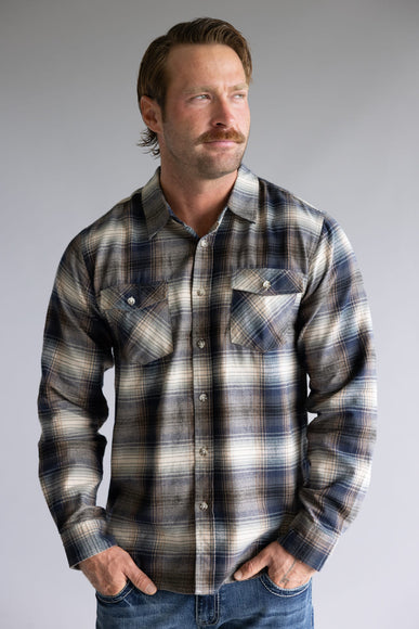 1897 Original Plaid Flannel Shirt for Men in Navy Green