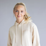 1897 Active Wisconsin Embroidered Hoodie for Women in Cream