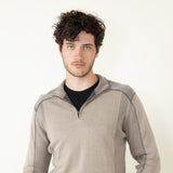 1897 Original 1/4 Zip Mock Neck Sweater for Men in Oatmeal