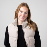 Waffle Corduroy Puffer Vest for Women in Atmosphere