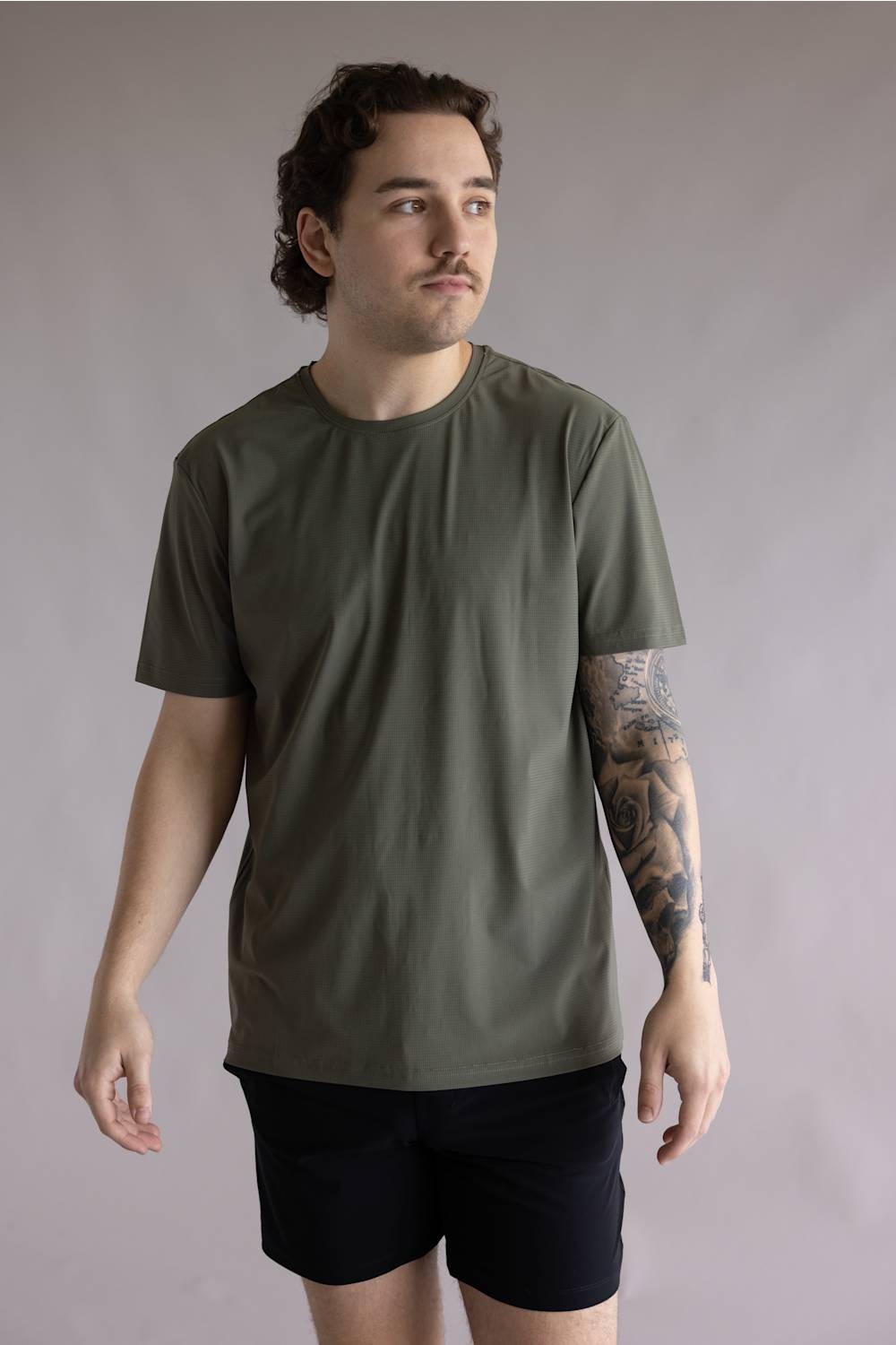 4Way Flex Track Shirt for Men in Basil