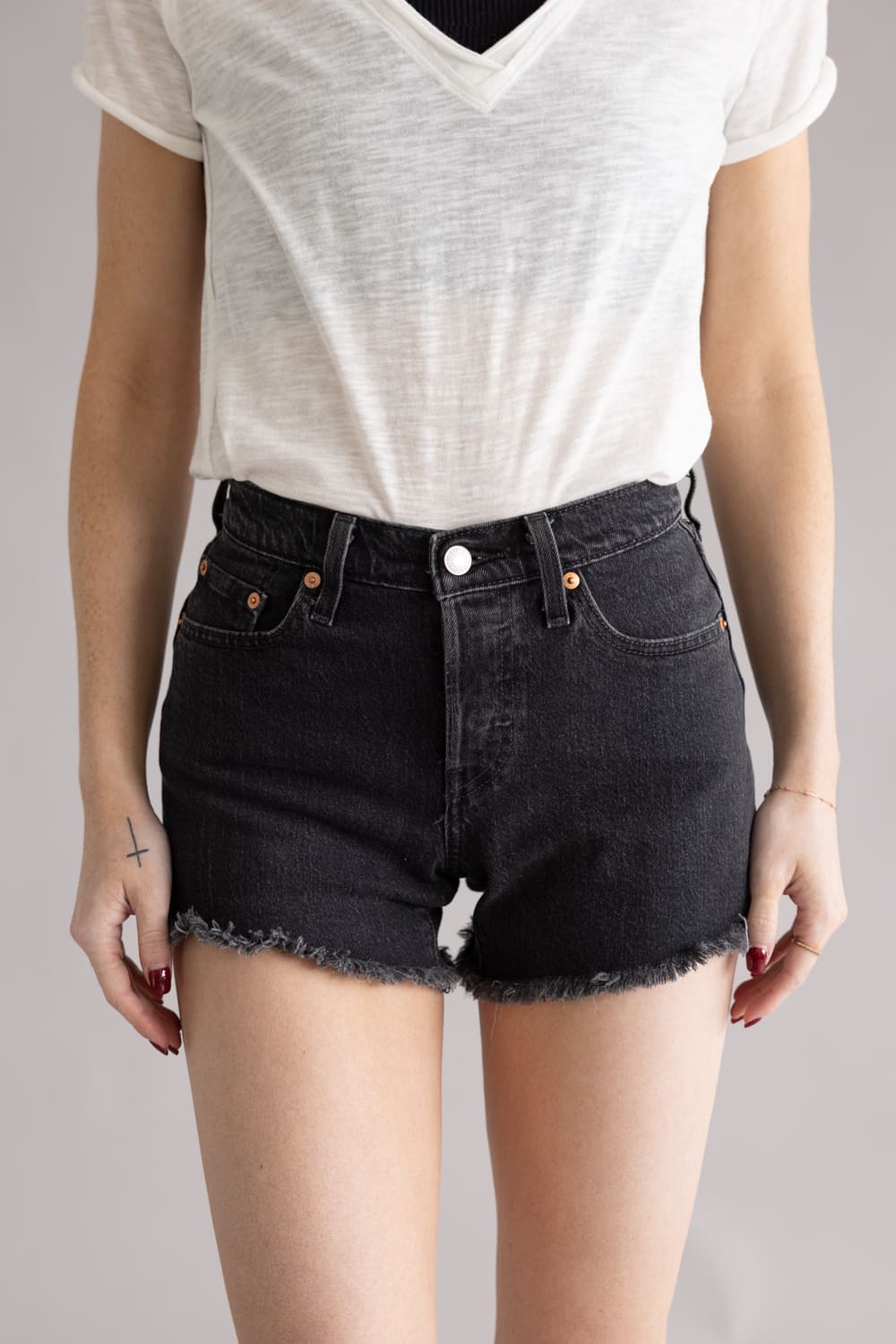 Levi's 501 Curve Denim Shorts for Women in Black | 005DP-0014 – Glik's