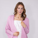Shaker Stitch Cardigan for Women in Pink