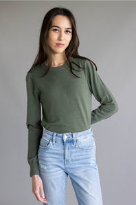 Be Cool Round Neck Sweater for Women in Winter Forest