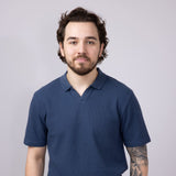PX Johnny Collar Polo Shirt for Men in Navy