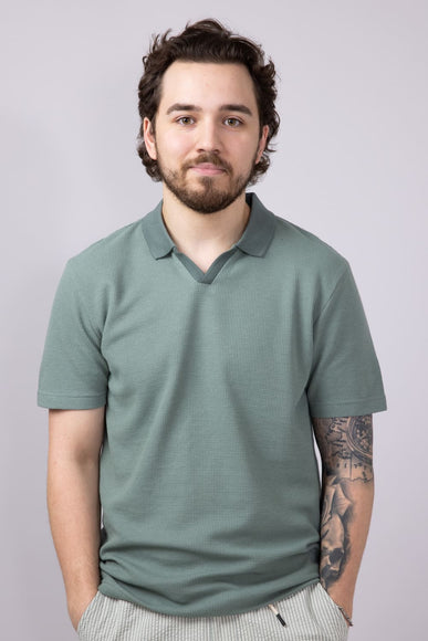PX Johnny Collar Polo Shirt for Men in Seafoam