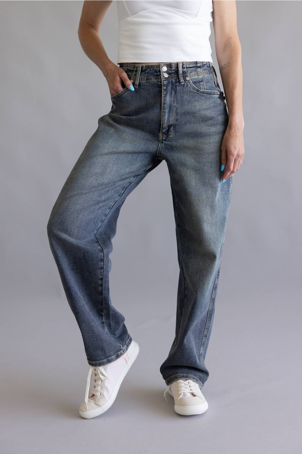 Judy Blue High Rise Barrel Jeans for Women