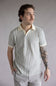 Denim & Flower Striped Crotchet Knit Sweater Polo for Men in Blue