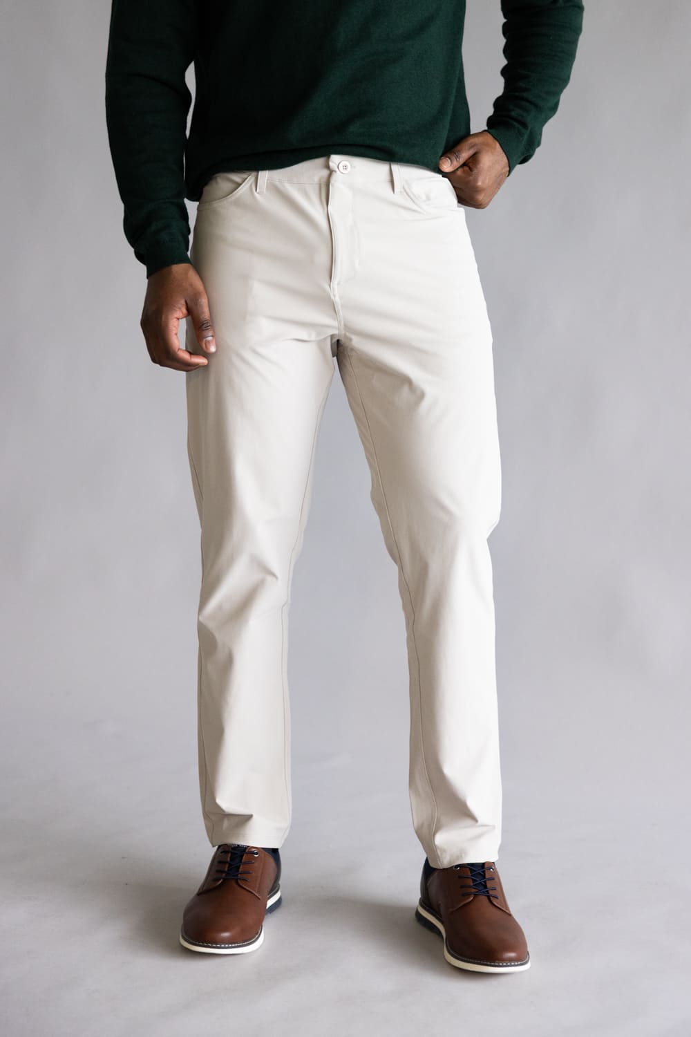 Tricot Prime Time Performance Pants for Men in Khaki