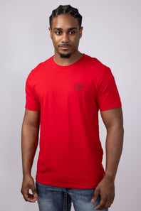 Ariat Etched Buffalo LOTF Flag T-Shirt for Men in Red